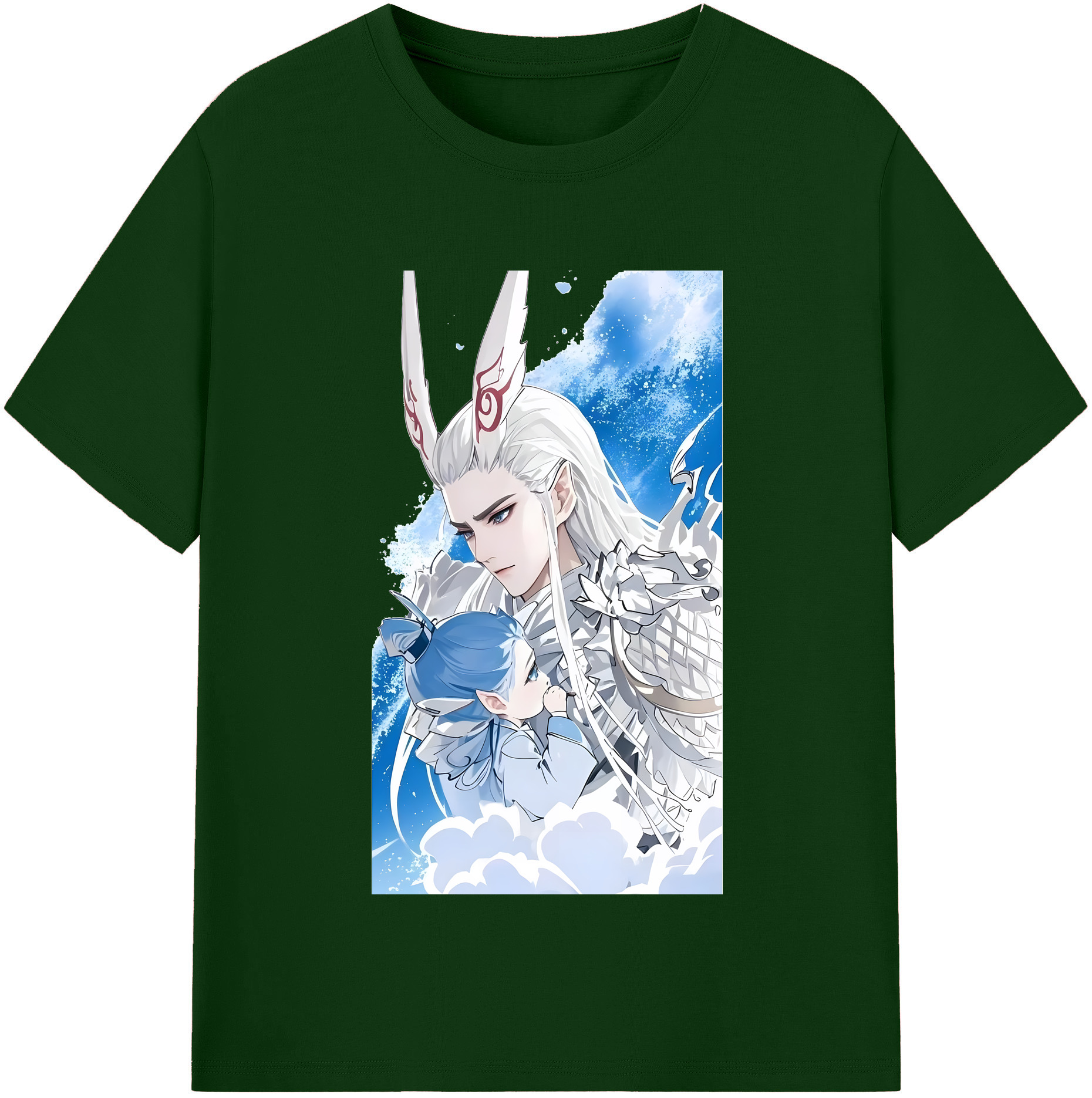 （画像用） Ne Zha 2 ナタ 魔童の大暴れ 綿100％半袖Tシャツ（フロントプリント）